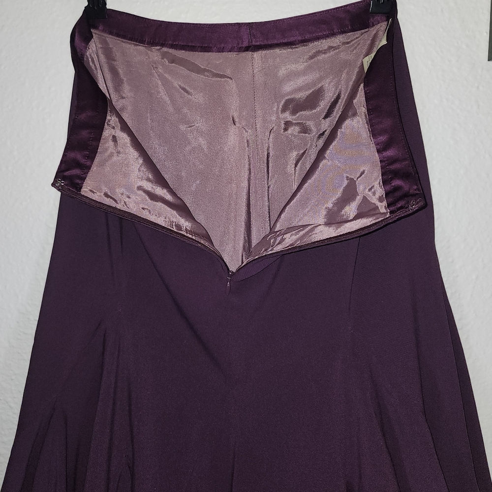 Elevenses * By Anthropologie Plum Mid Length "Dancer" Skirt Size 6 - Picture 4 of 9